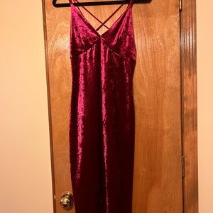 Burgundy Velvet Windsor dress - Large